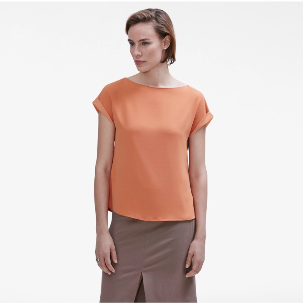 MM Lafleur persimmon Short Sleeve washable Blouse